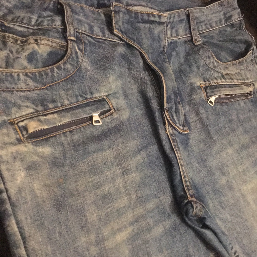 Size 36 Denim Biker Jeans